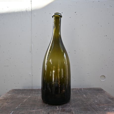 FRANCE Old Glass Wine Bottle  / フランス アンティーク 吹きワインボトル