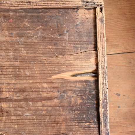 France Antique Wood Box  / フランス アンティーク 手描き絵の木箱
