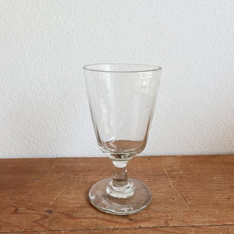FRANCE Antique Wine Glass  / フランス アンティーク 曲がり円錐型ビストロワイングラス