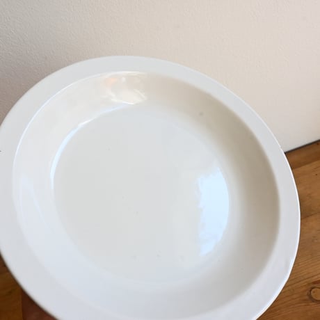 France Antique Faience Fine / フランス アンティーク 白錫釉の深皿 φ:27.4cm