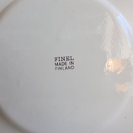ARABIA FINEL Enamel Plate by Kaj Franck / フィネル カイフランク  琺瑯プレート（ホワイト）φ:28cm A