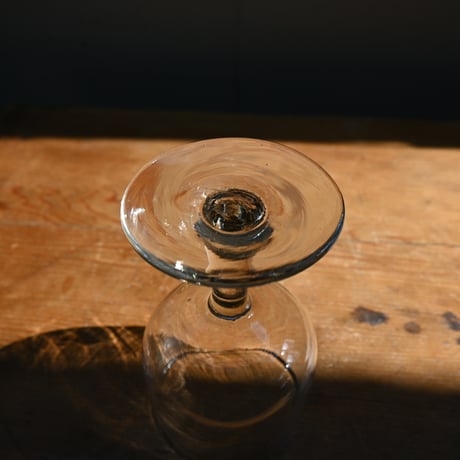 FRANCE Antique Wine Glass  / フランス アンティーク ビストロワイングラス B
