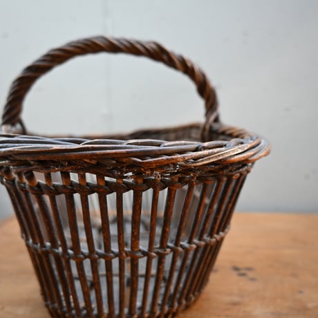 France wood basket Paniers　/ フランス 古いパニエ バスケット かご