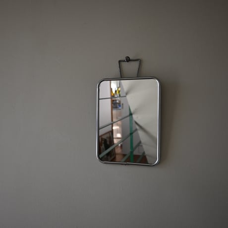 France Metal frame Stand＆Wall Mirror / フランス 古いメタルフレームのスタンドミラー＆壁掛けミラー C