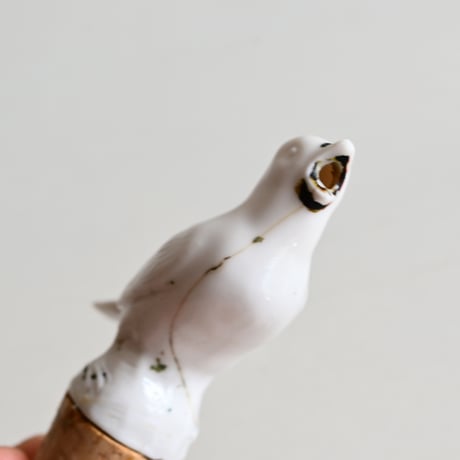 フランス 陶器の鳥型ボトルストッパー E