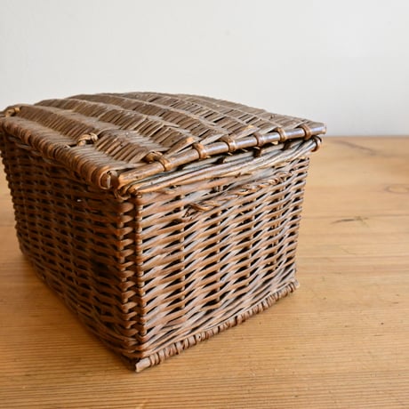 France Antiques Wood Basket Panier  /  フランス  ミニバスケット パニエ かご ラタン