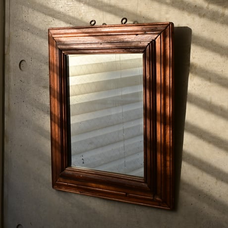France Antique Wooden Mirror / フランス アンティーク 木製のミラー A-1
