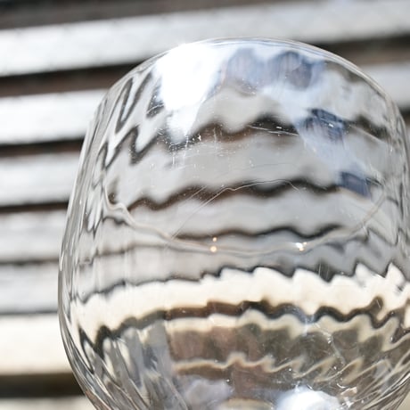 FRANCE Antique Wine Glass  / フランス アンティーク ビストロワイングラス（内面取）
