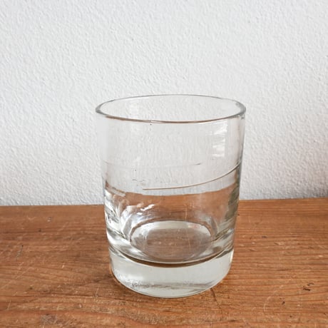 FRANCE Antique Round Glass  / フランス アンティーク トロンプルイユの円柱型グラス