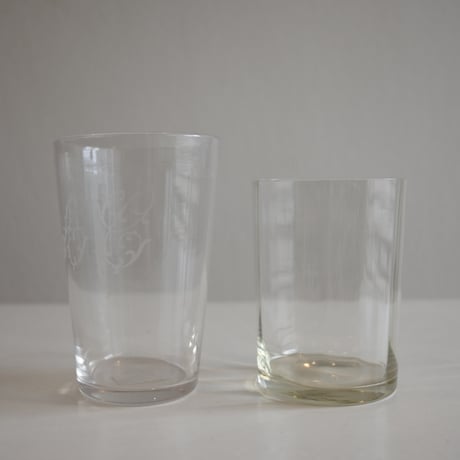 France Antique  Beveled glass  / フランス アンティーク 12角面取グラス