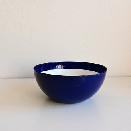 ARABIA FINEL Enamel BOWL by Kaj Franck / フィネル カイフランク  琺瑯ボウル（ブルー×ホワイト）φ:16cm