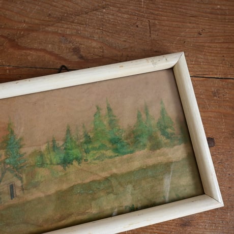 Finland Forest painting / フィンランド 森の小さな絵 1961年