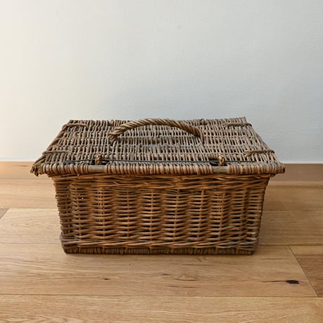 お値下げ　アンティーク　かご　パニエ ラウンドミニパニエ かご 丸形バスケット | Brocante de La