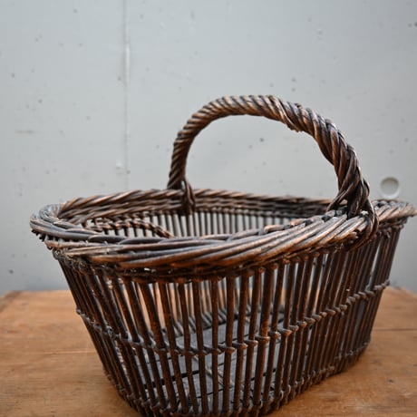 France wood basket Paniers　/ フランス 古いパニエ バスケット かご