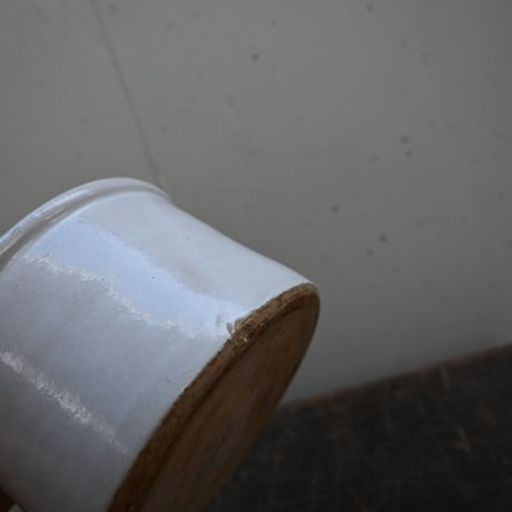 France Old Faience Fine Pot / フランス 古い白錫釉のポット B