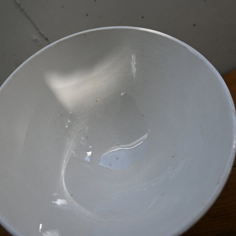France Antique Cafe Bowl / フランス カフェオレボウル 白無地 A