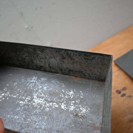 France Old Tin Box   / フランス 四角いブリキの箱
