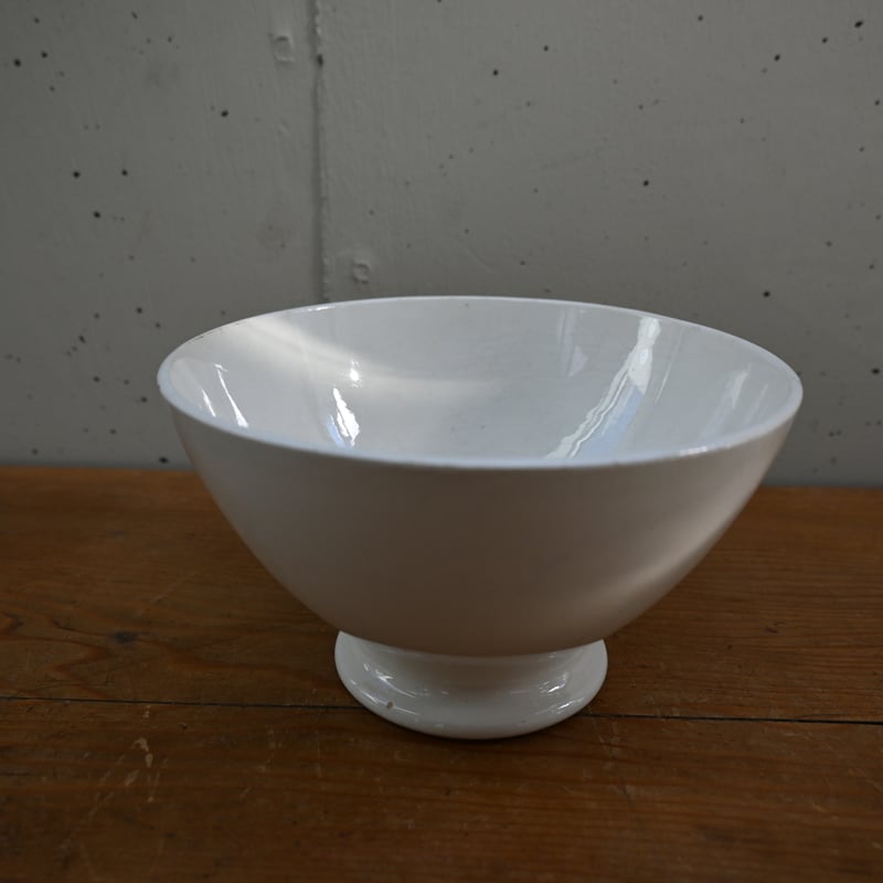 France Antique Cafe Bowl / フランス カフェオレボウル 白無地 A