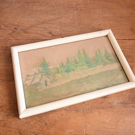 Finland Forest painting / フィンランド 森の小さな絵 1961年