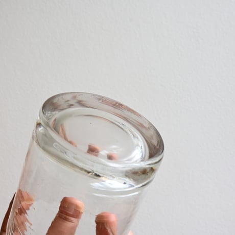 FRANCE Antique Round Glass  / フランス アンティーク トロンプルイユの円柱型グラス
