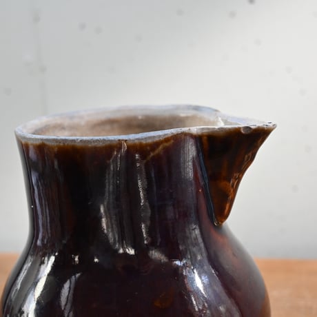 France Antique Cul Noir Pitcher / フランス アンティーク キュノワール ピッチャー D（金直しあり）