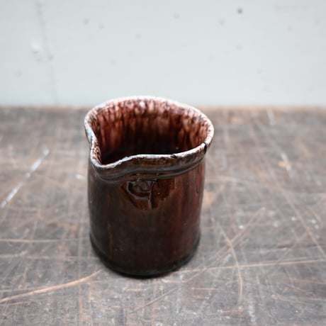 France Old Cul Noir Mini Pitcher / フランス 古い キュノワール ミニピッチャー（修復あり）