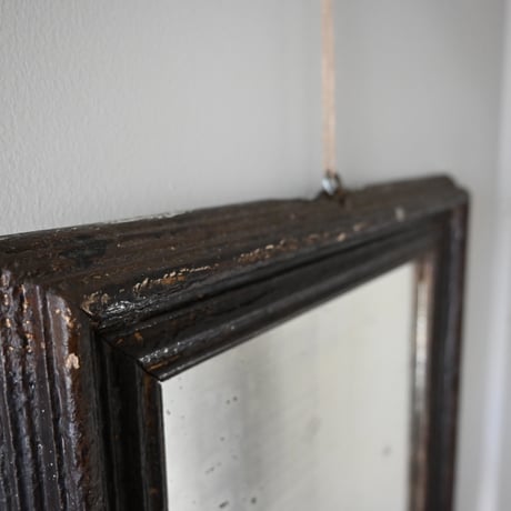 France Antiques Darkbrown frame Mirror / フランス アンティーク ダークブラウンの鏡