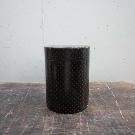 France Papier-Mache Canister Black / フランス パピエマシェのキャニスター