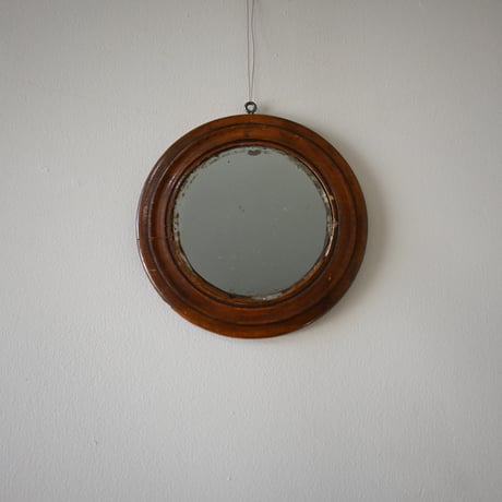 France Antiques Round Mirror / フランス アンティーク 木の丸い鏡