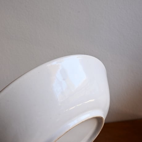 France Antique Faience Fine Soup Plate  / フランス アンティーク 白錫釉のスーププレートA