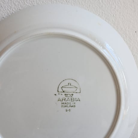 Finland ARABIA KILTA Middle Plate / フィンランド  アラビア キルタ 中プレート φ:19.4cm