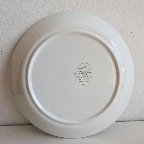 Finland ARABIA KILTA Middle Plate / フィンランド  アラビア キルタ 中プレート φ:19.4cm