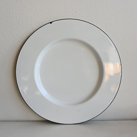 ARABIA FINEL Enamel Plate by Kaj Franck / フィネル カイフランク  琺瑯プレート（ホワイト）φ:28cm A