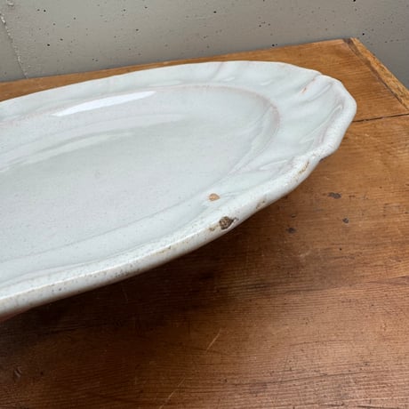 France Old Moustiers Plate / フランス 古いムスティエの大皿