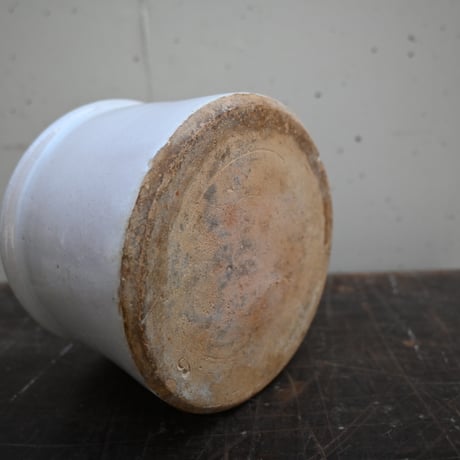 France Old Faience Fine Pot / フランス 古い白錫釉のポット B