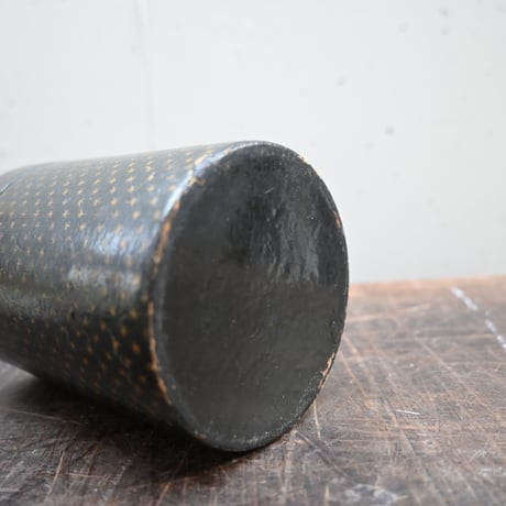 France Papier-Mache Canister Black / フランス パピエマシェのキャニスター
