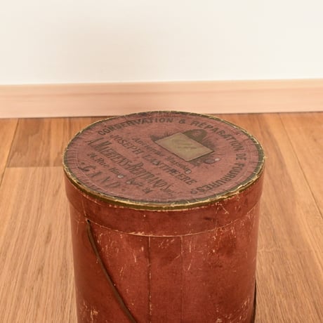Belgium Antique Paper Box / ベルギー アンティーク ミンクファーの紙製の保存箱