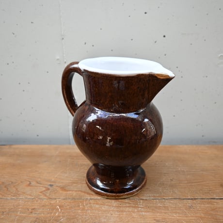 France Antique Cul Noir Pitcher / フランス アンティーク キュノワール ピッチャー（金直しあり）A