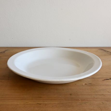 France Antique Faience Fine / フランス アンティーク 白錫釉の深皿 φ:27.4cm