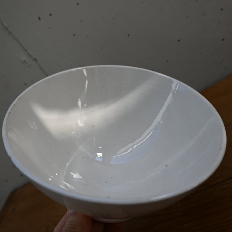 France Antique Cafe Bowl / フランス カフェオレボウル 白無地 A