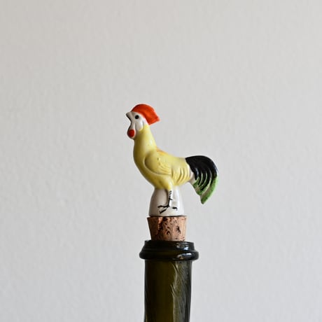 フランス 陶器の鳥型ボトルストッパー A