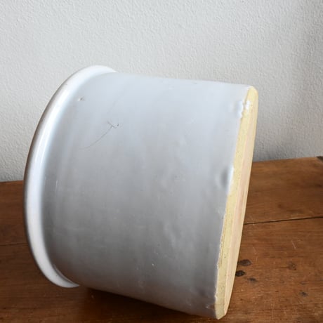 France Antique Faience Fine Pot / フランス 白錫釉のポット 大