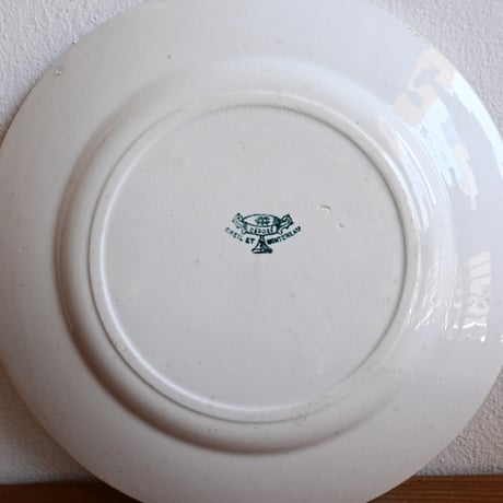 France Antique Creil et Montereau Plate  / フランス アンティーク クレイユモントローの平皿