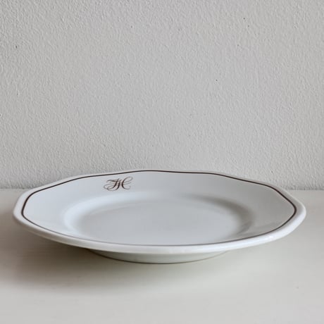 Finland OLD ARABIA  / オールドアラビア 茶文字プレート  φ:20.5cm  A