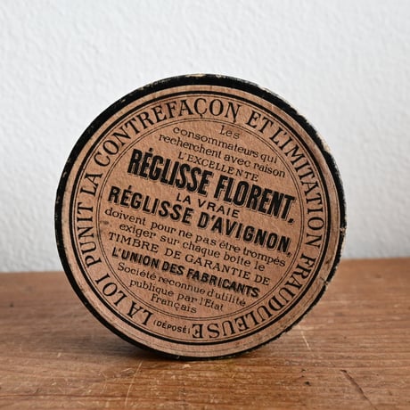 France Antique Round Paper Box  / フランス アンティーク 丸い紙の箱