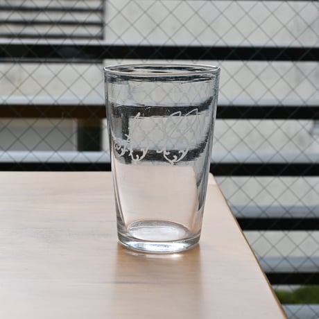France Antique   Etching Glass / フランス アンティーク エッチングが施されたクリスタルグラス