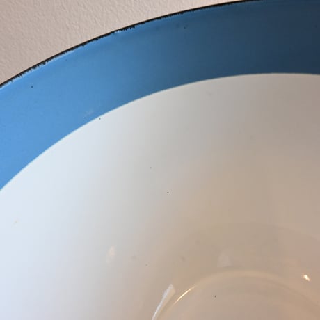 ARABIA FINEL Enamel BOWL by Kaj Franck / フィネル カイフランク  琺瑯ボウル（水色×白）φ:21cm
