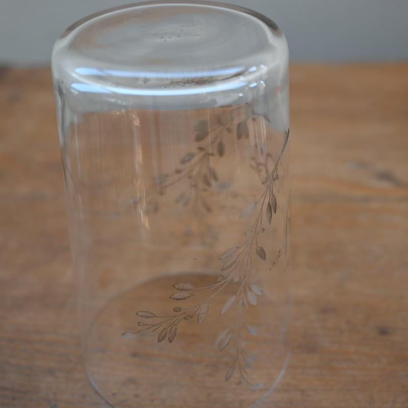 フランスアンティーク 古い吹きガラスのスーベニアコップ | landverse