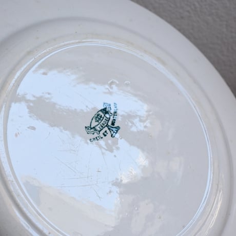 France Antique Creil et Montereau Plate  / フランス アンティーク クレイユモントローの平皿