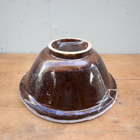 France Antique Cul Noir Bowl / フランス アンティーク キュノワール ボウル（金直しあり）